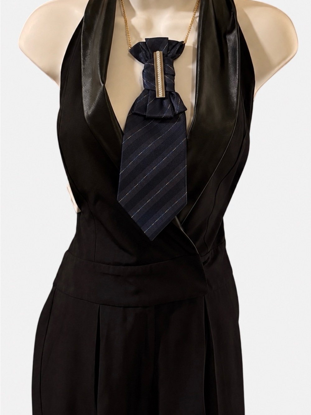 Silk Necktie Necklace, Vintage Tie Bar, Rave, Diva Vibes, Avant Garde, Classic